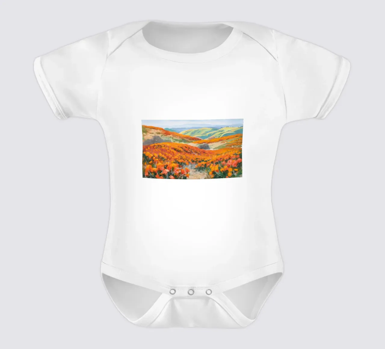Colline d'autunno in fiamme body neonato maniche corte da Angkasa Mist
