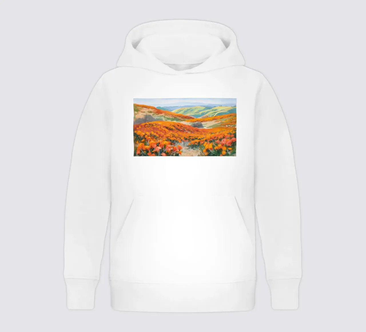 Colline d'autunno in fiamme felpa bambino con cappuccio da Angkasa Mist