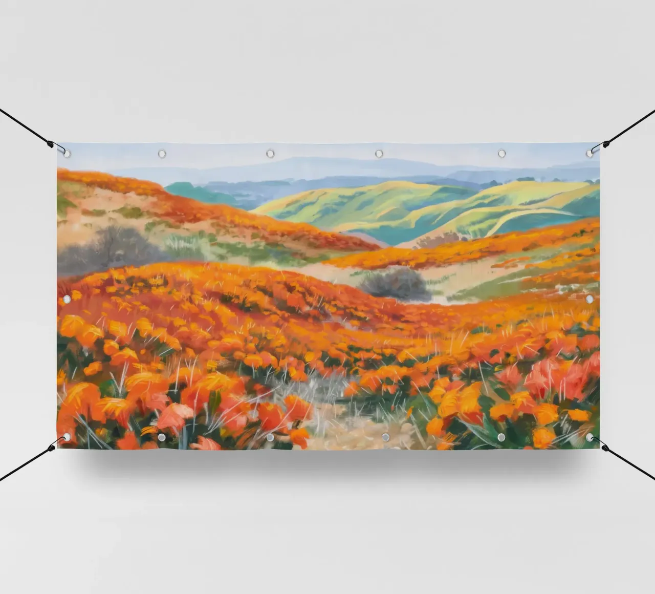 Colline d'autunno in fiamme telo in pvc da Angkasa Mist