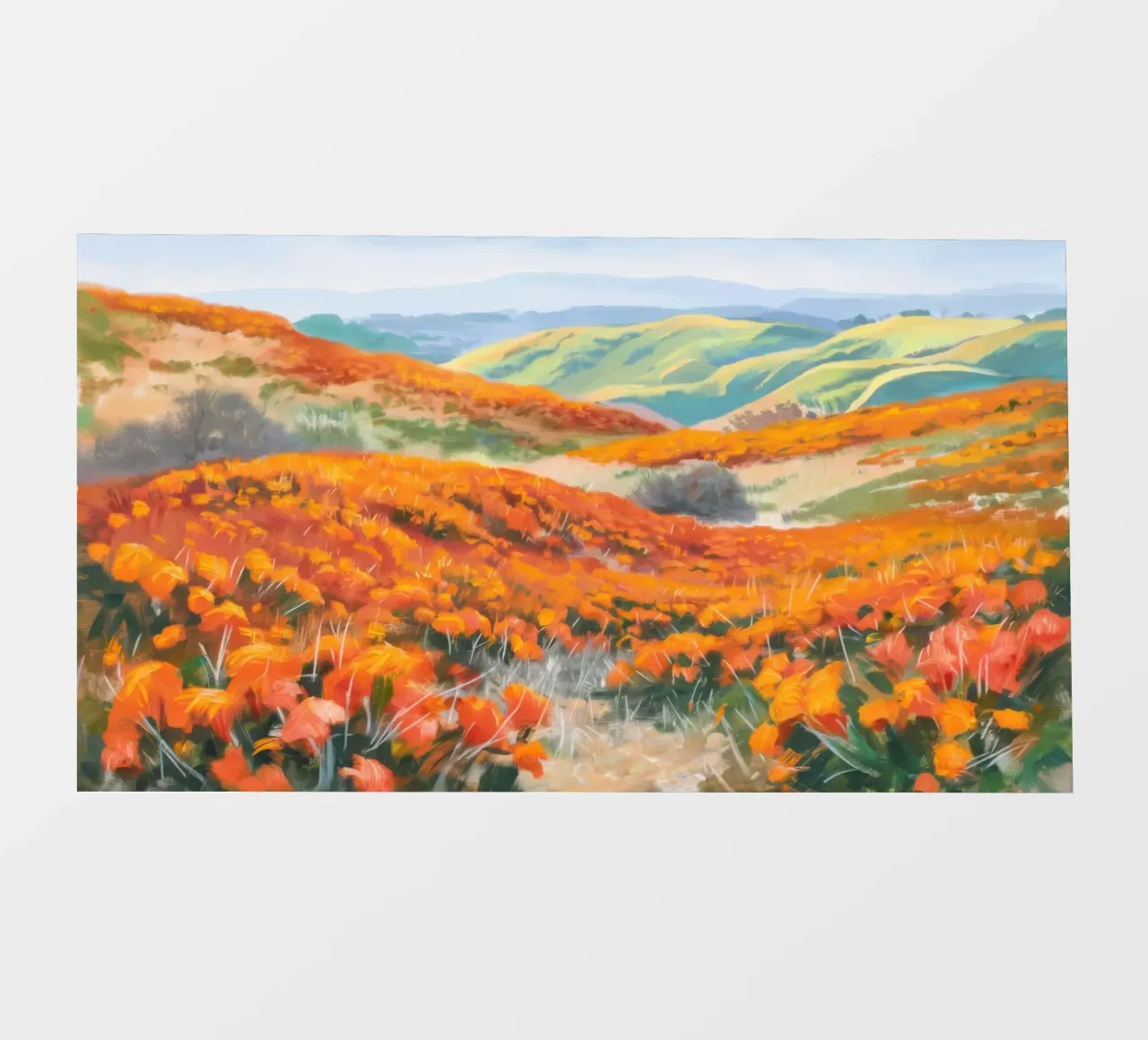 Colline d'autunno in fiamme telo in pvc da Angkasa Mist