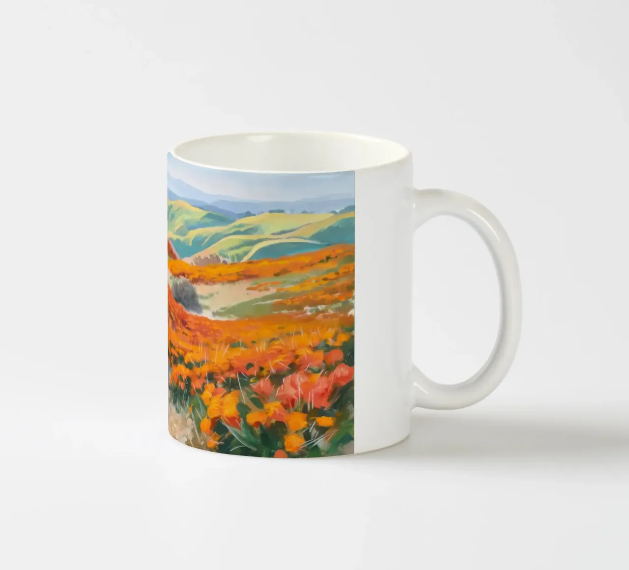Colline d'autunno in fiamme tazza in ceramica da Angkasa Mist