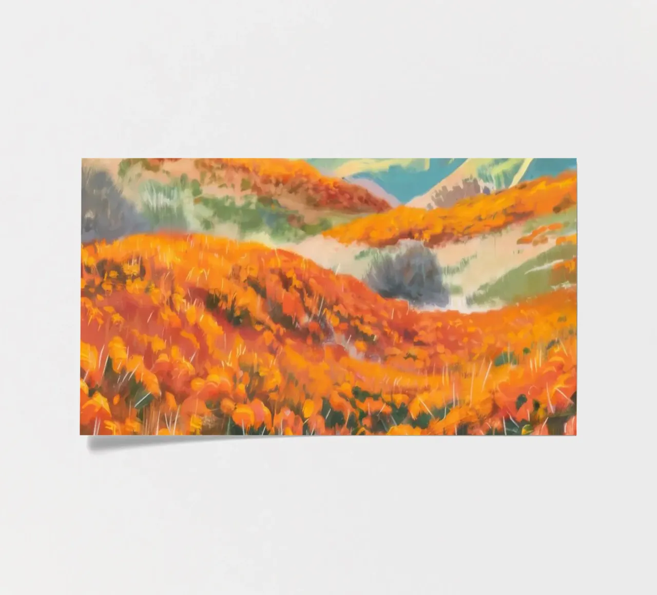 Colline d'autunno in fiamme foglio adesivo da Angkasa Mist