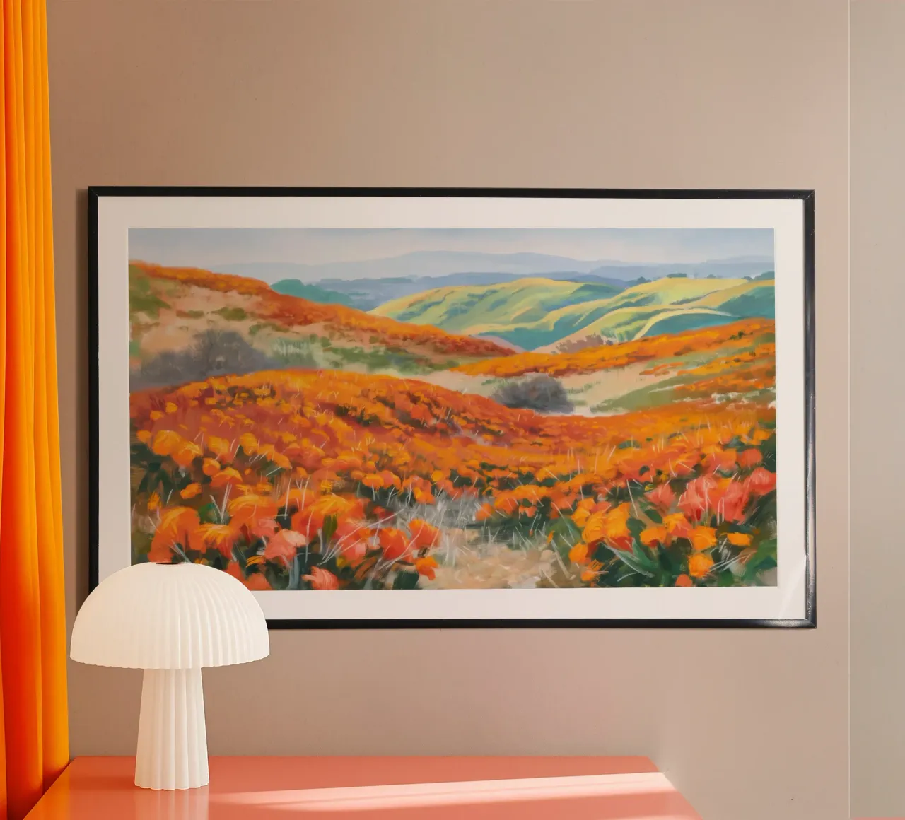 Colline d'autunno in fiamme carta hahnemühle da Angkasa Mist