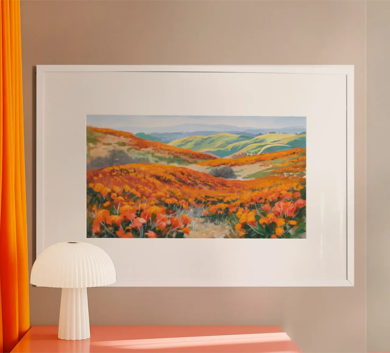 Colline d'autunno in fiamme carta hahnemühle da Angkasa Mist