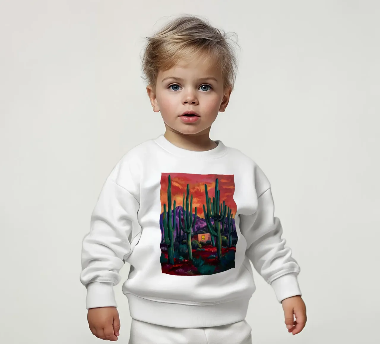 Notturno di cactus cremisi felpa neonato da Angkasa Mist