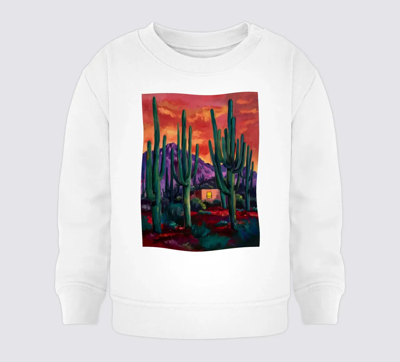 Notturno di cactus cremisi felpa neonato da Angkasa Mist