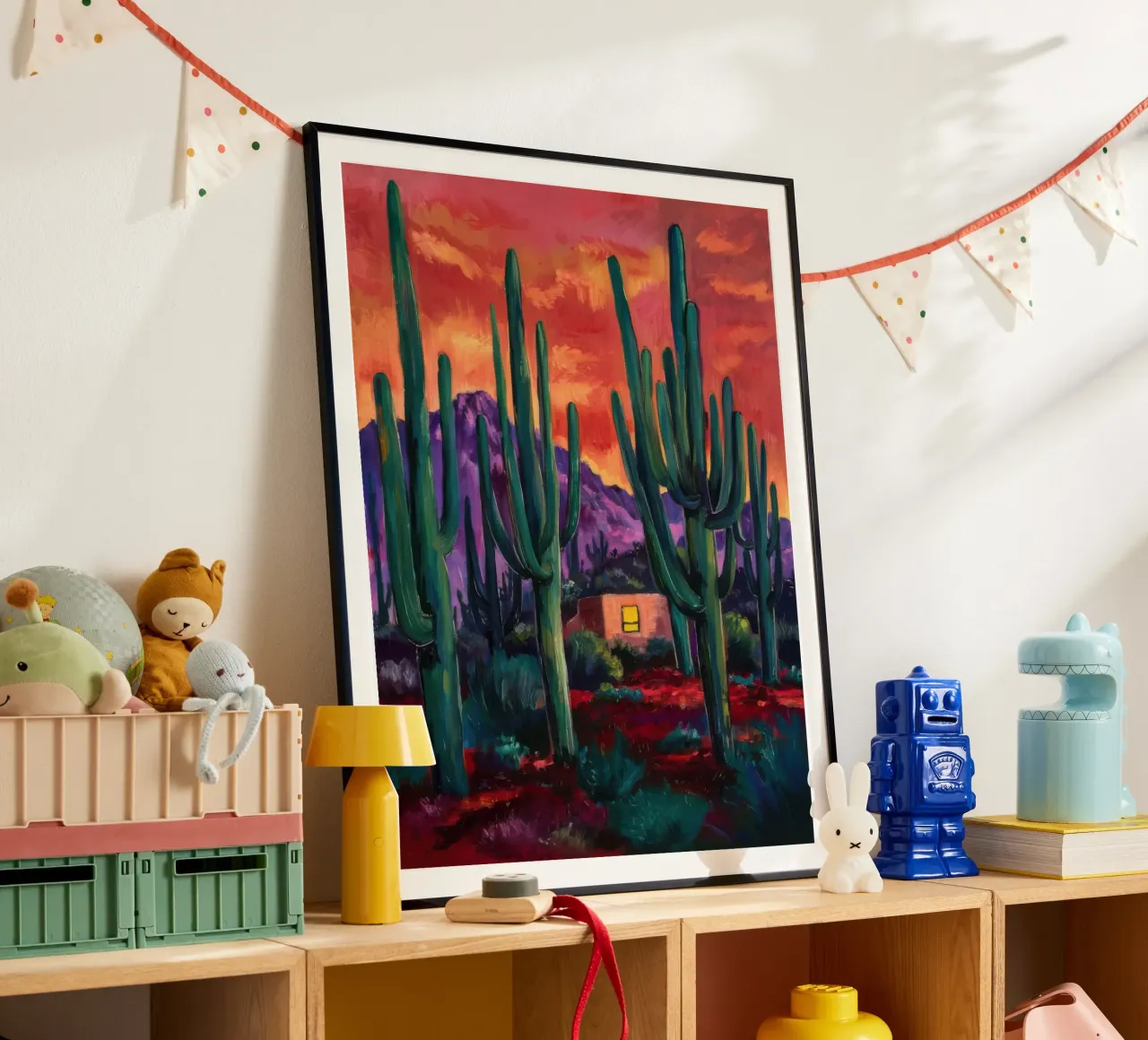 Notturno di cactus cremisi carta hahnemühle da Angkasa Mist
