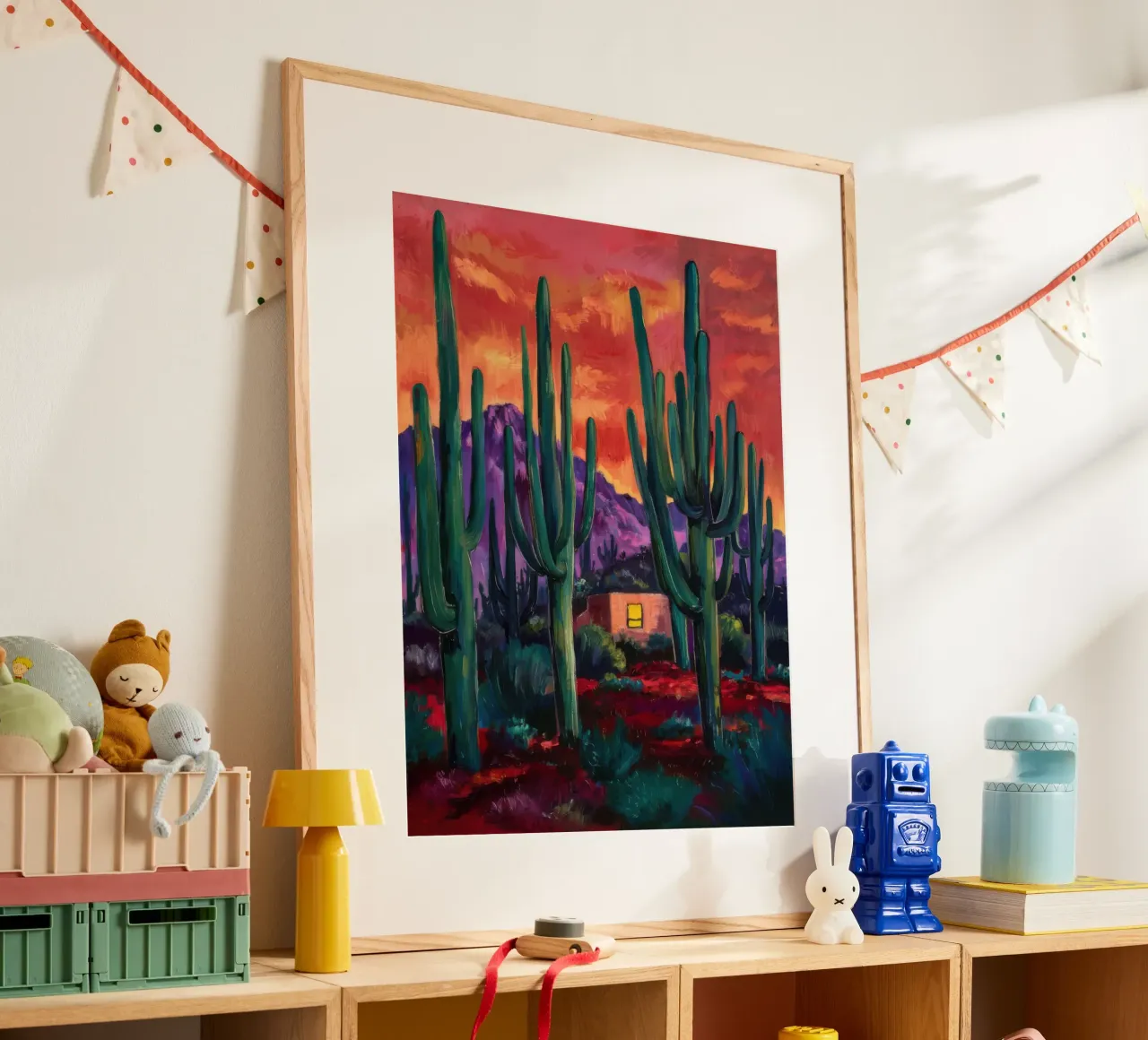 Notturno di cactus cremisi carta hahnemühle da Angkasa Mist
