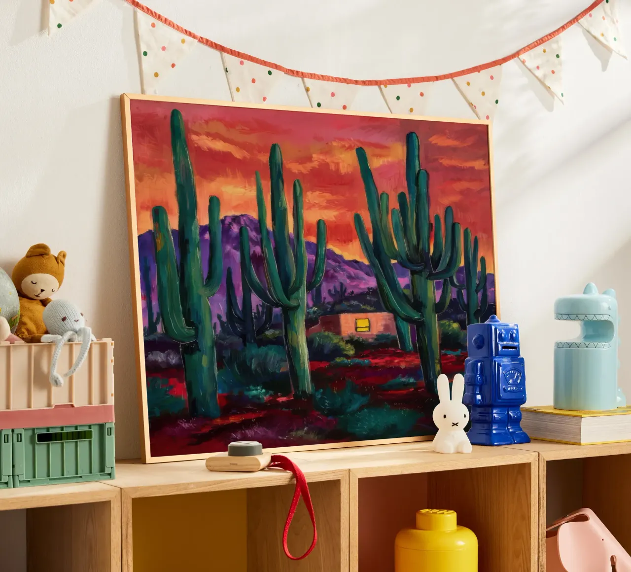 Notturno di cactus cremisi carta hahnemühle da Angkasa Mist