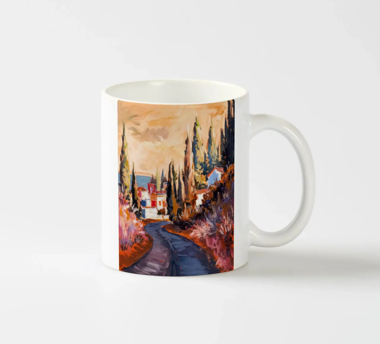 Strada dei cipressi Crepuscolo tazza in ceramica da Angkasa Mist