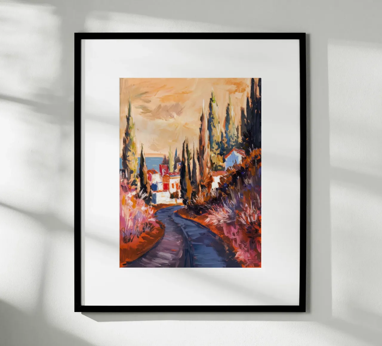 Strada dei cipressi Crepuscolo carta hahnemühle da Angkasa Mist