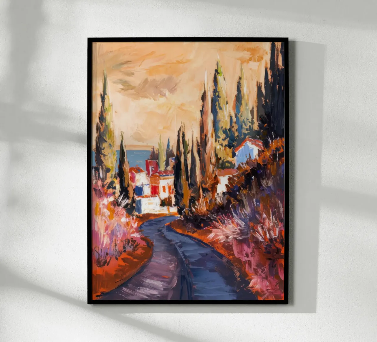 Strada dei cipressi Crepuscolo carta hahnemühle da Angkasa Mist