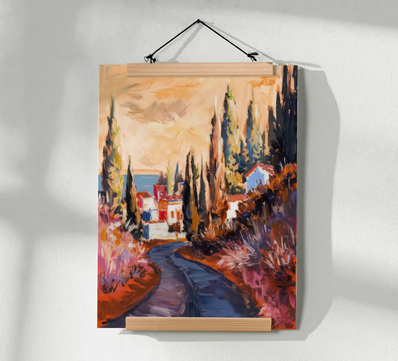 Strada dei cipressi Crepuscolo carta hahnemühle da Angkasa Mist