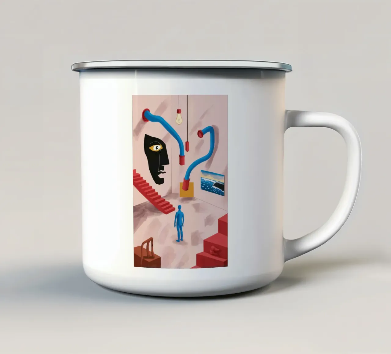 Sogno architettonico surreale tazza in smalto da Sky Velour
