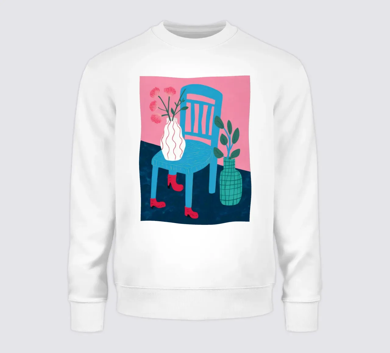 Sedia botanica Stillness felpa da Sky Velour
