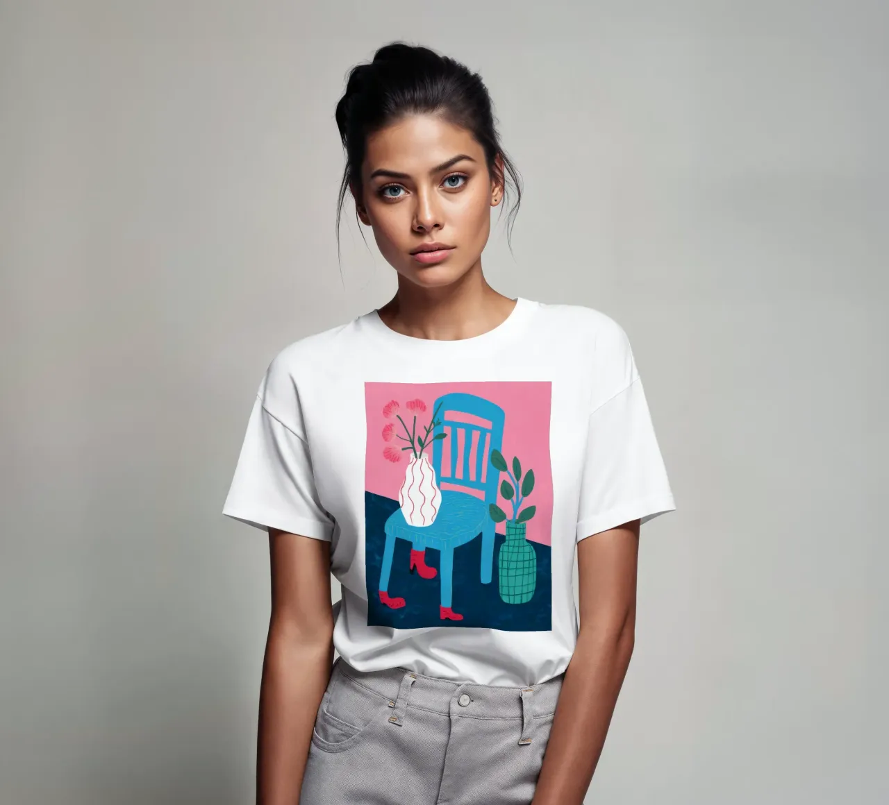 Sedia botanica Stillness t-shirt da Sky Velour