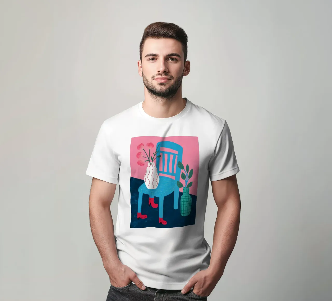 Sedia botanica Stillness t-shirt da Sky Velour