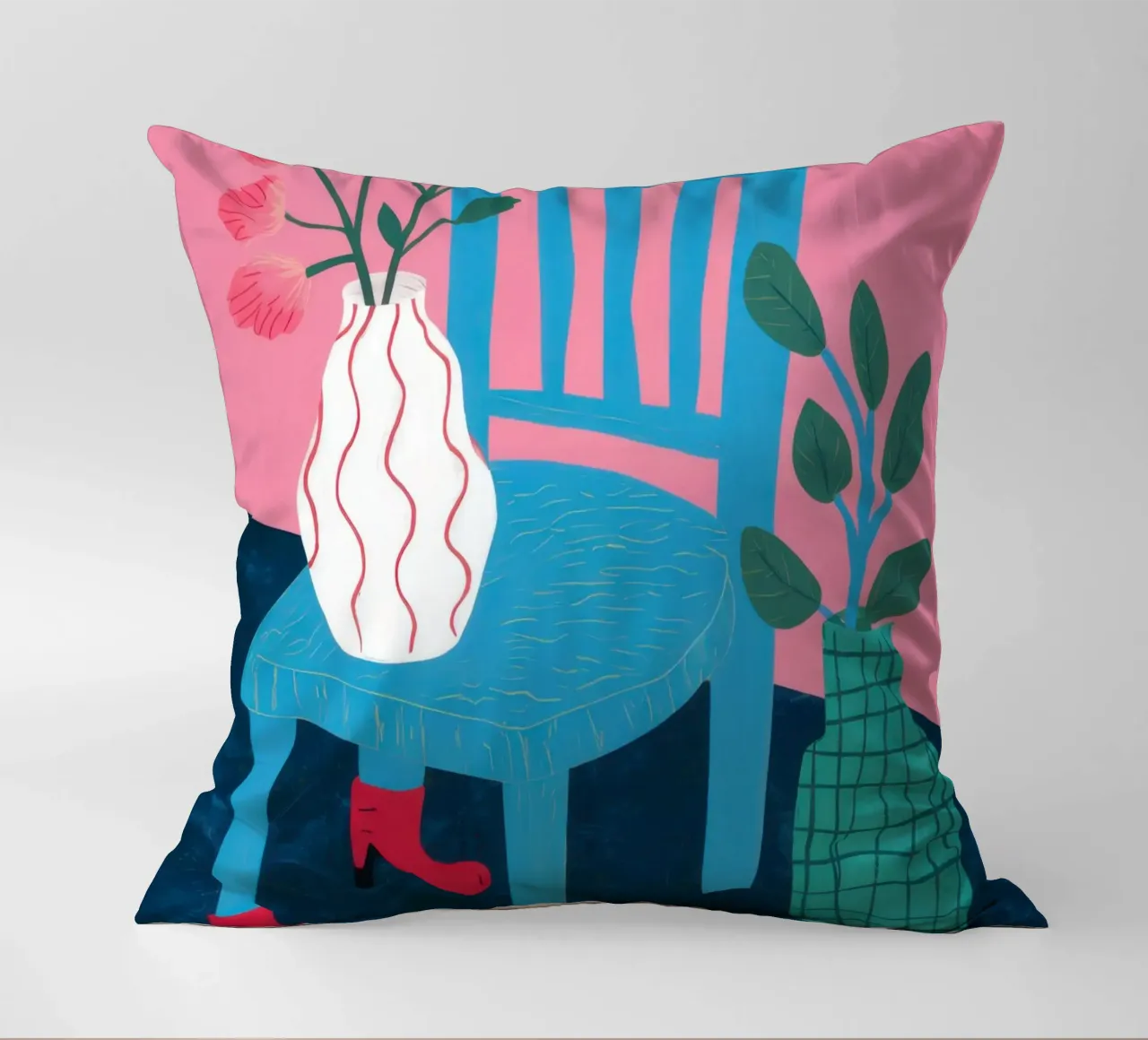 Sedia botanica Stillness cuscino da Sky Velour