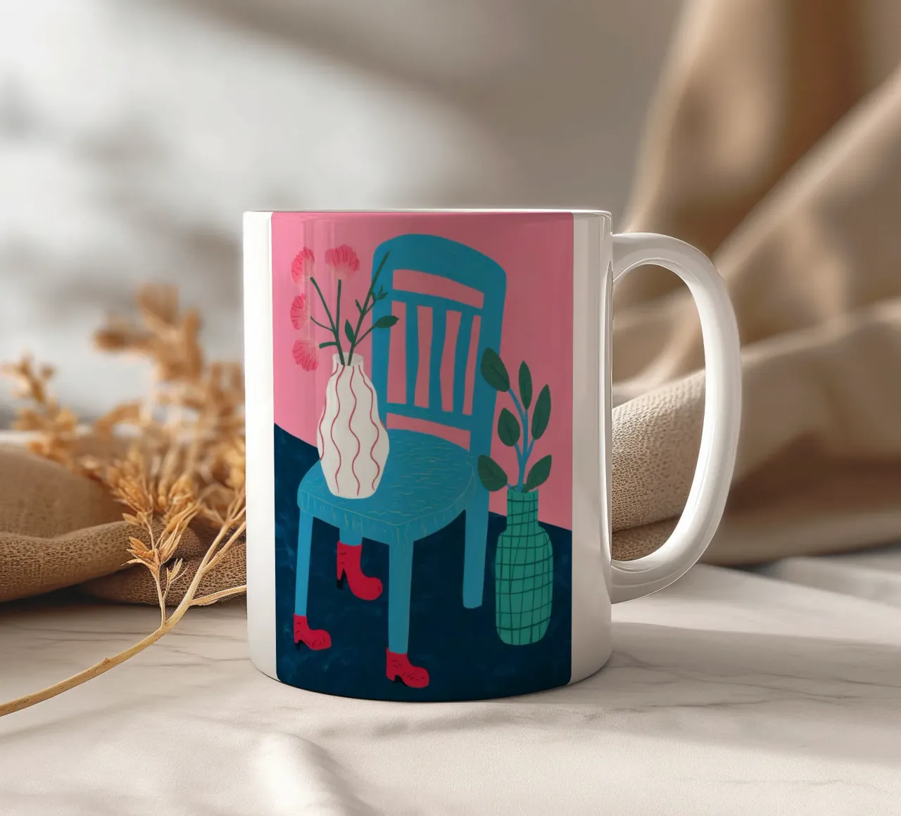 Sedia botanica Stillness tazza in ceramica da Sky Velour