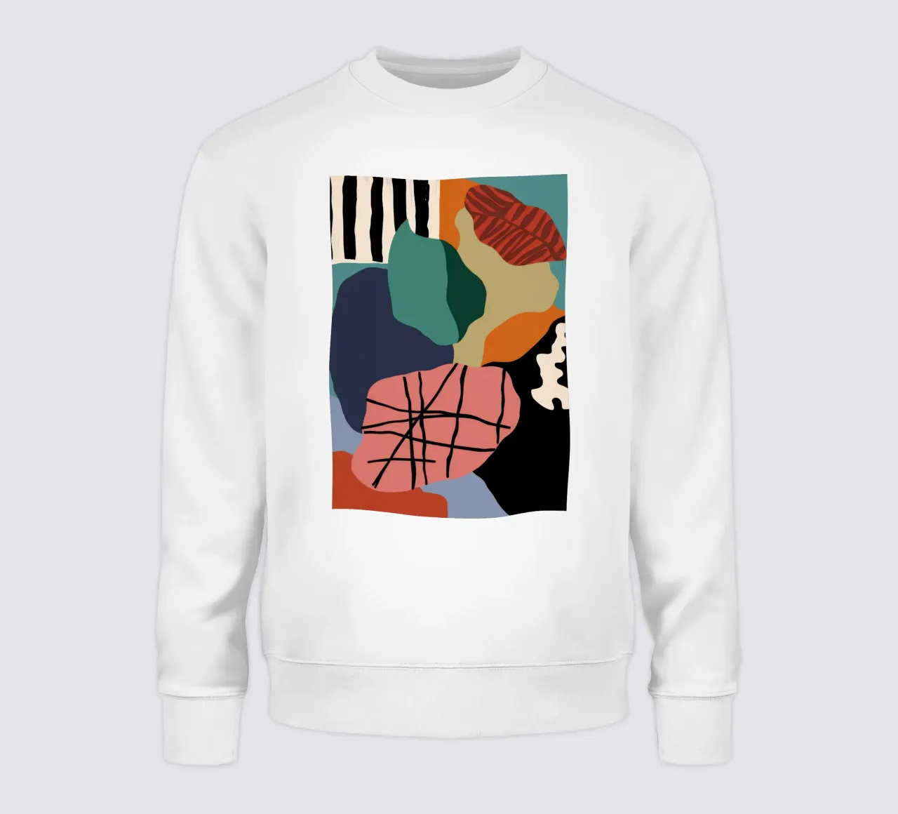 Noire Abstrakte Komposition Sweatshirt von Sky Velour