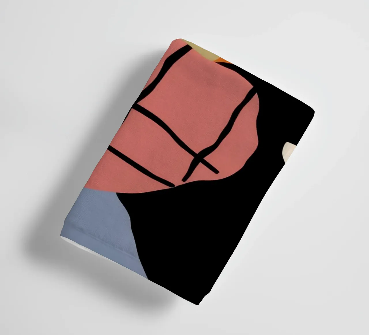 Noire abstracte compositie badhanddoek van Sky Velour