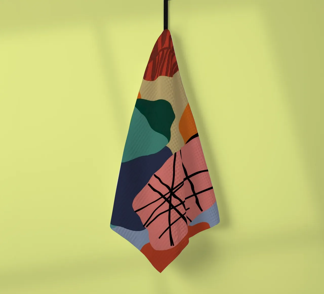 Composizione astratta Noire canovaccio da cucina da Sky Velour