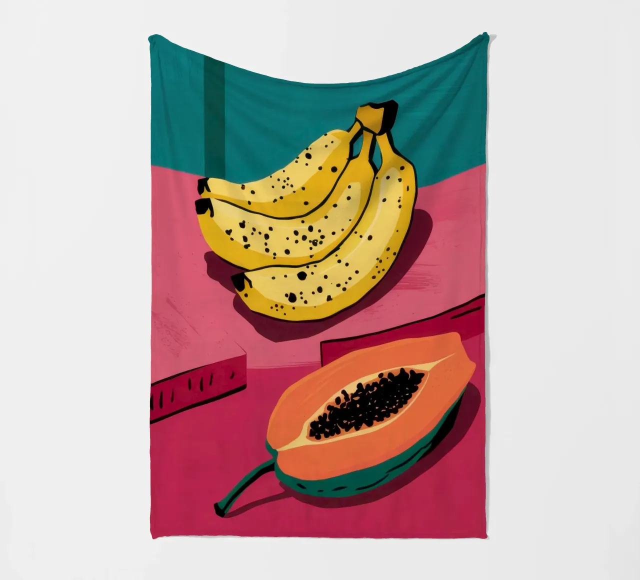 Piatto di frutta Pop Art coperta in pile da Sky Velour