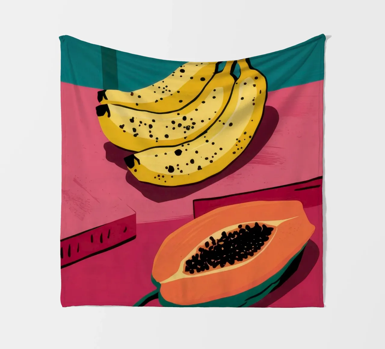 Piatto di frutta Pop Art coperta in pile da Sky Velour