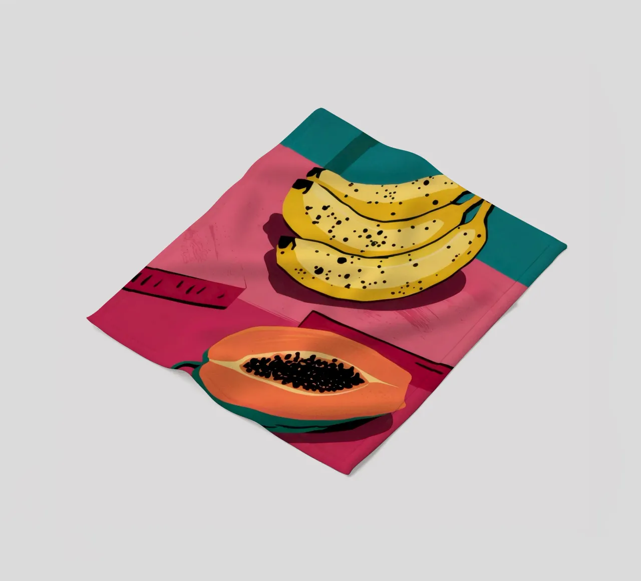 Piatto di frutta Pop Art coperta in pile da Sky Velour