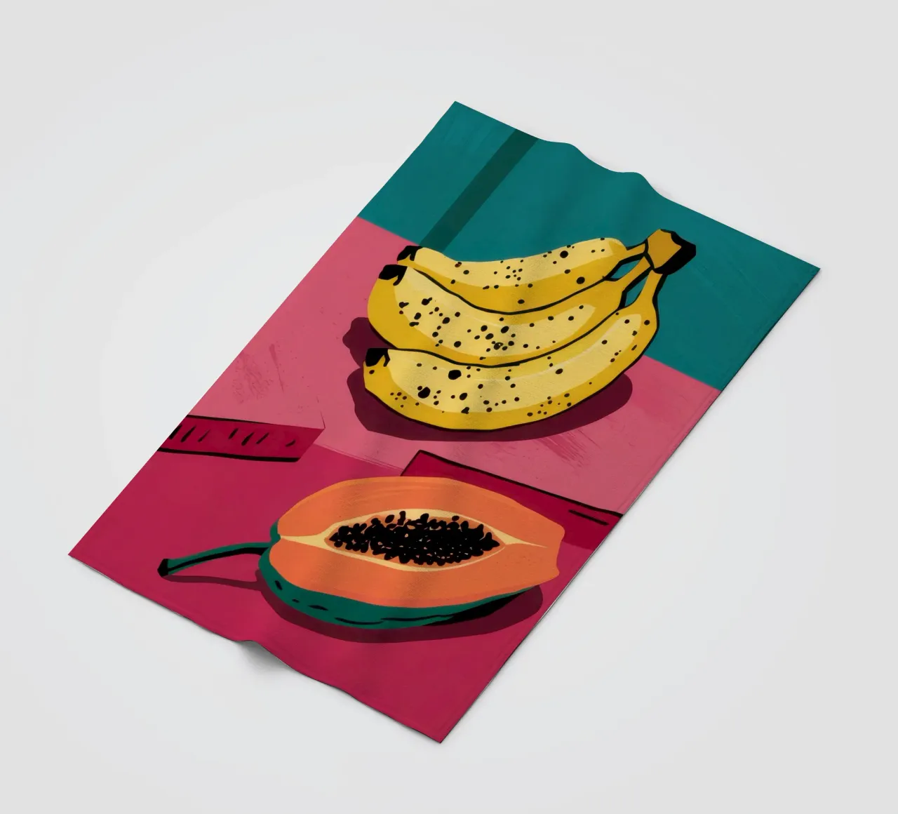 Piatto di frutta Pop Art coperta in pile da Sky Velour
