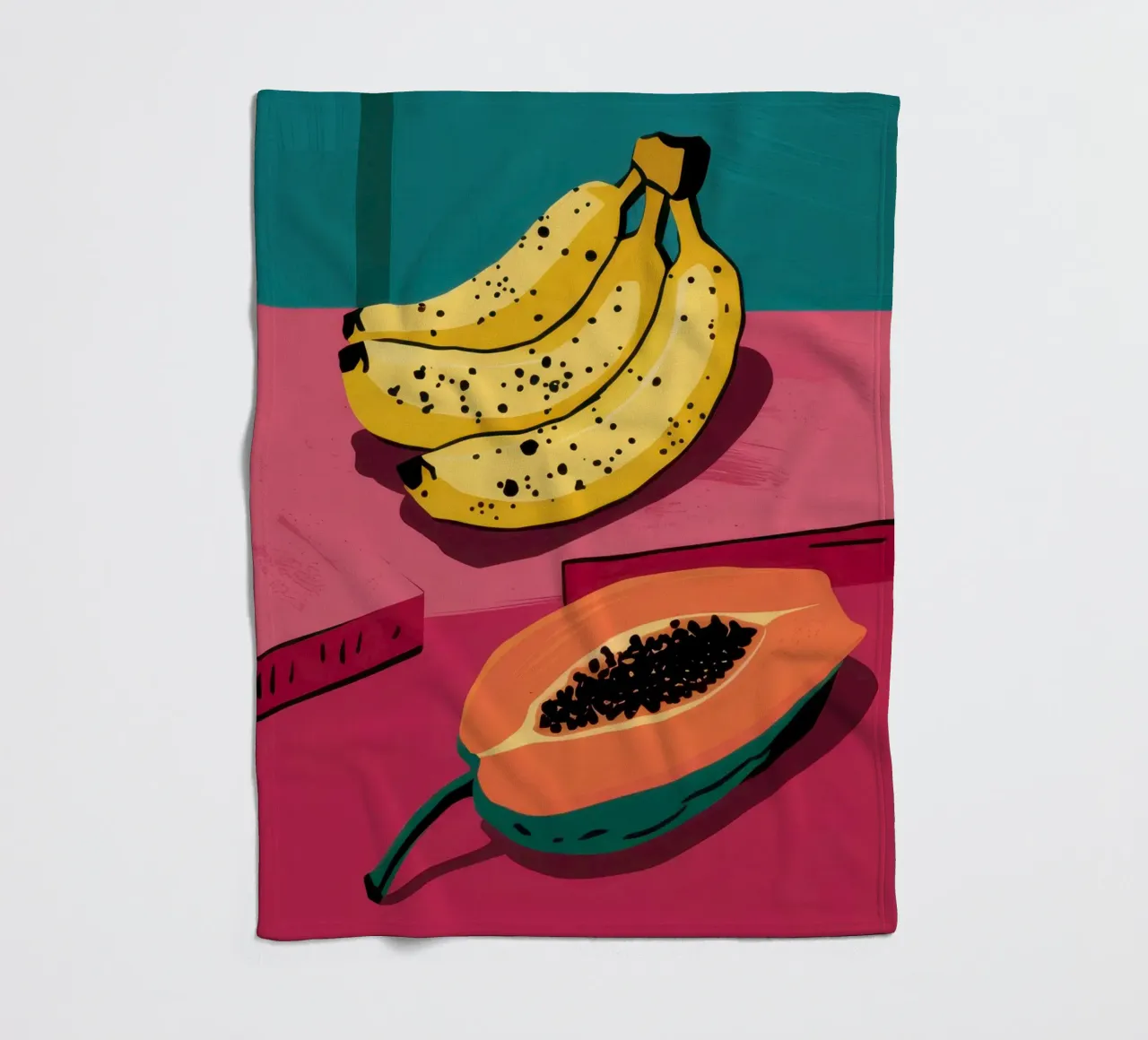 Piatto di frutta Pop Art coperta in pile da Sky Velour