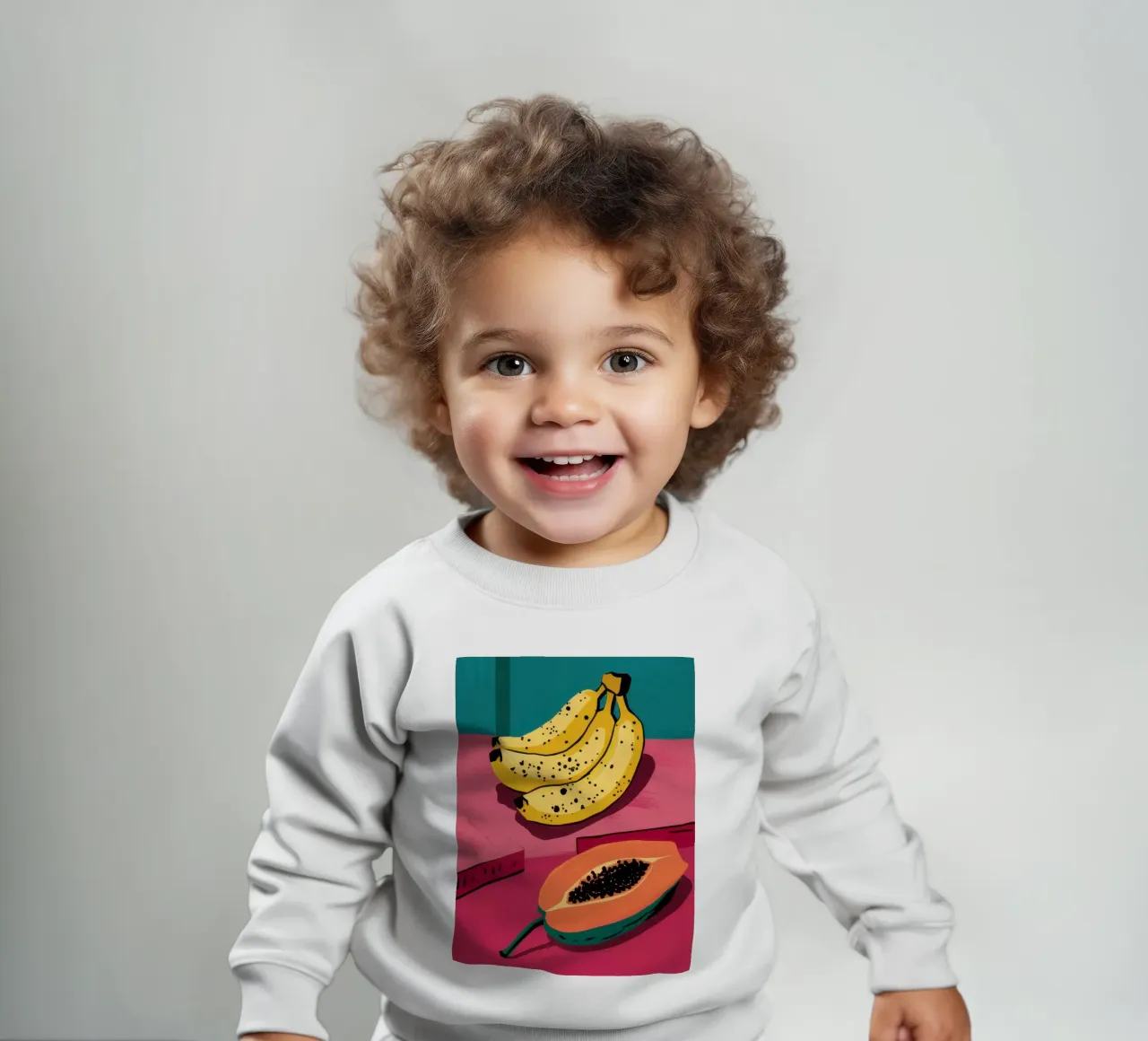 Piatto di frutta Pop Art felpa neonato da Sky Velour