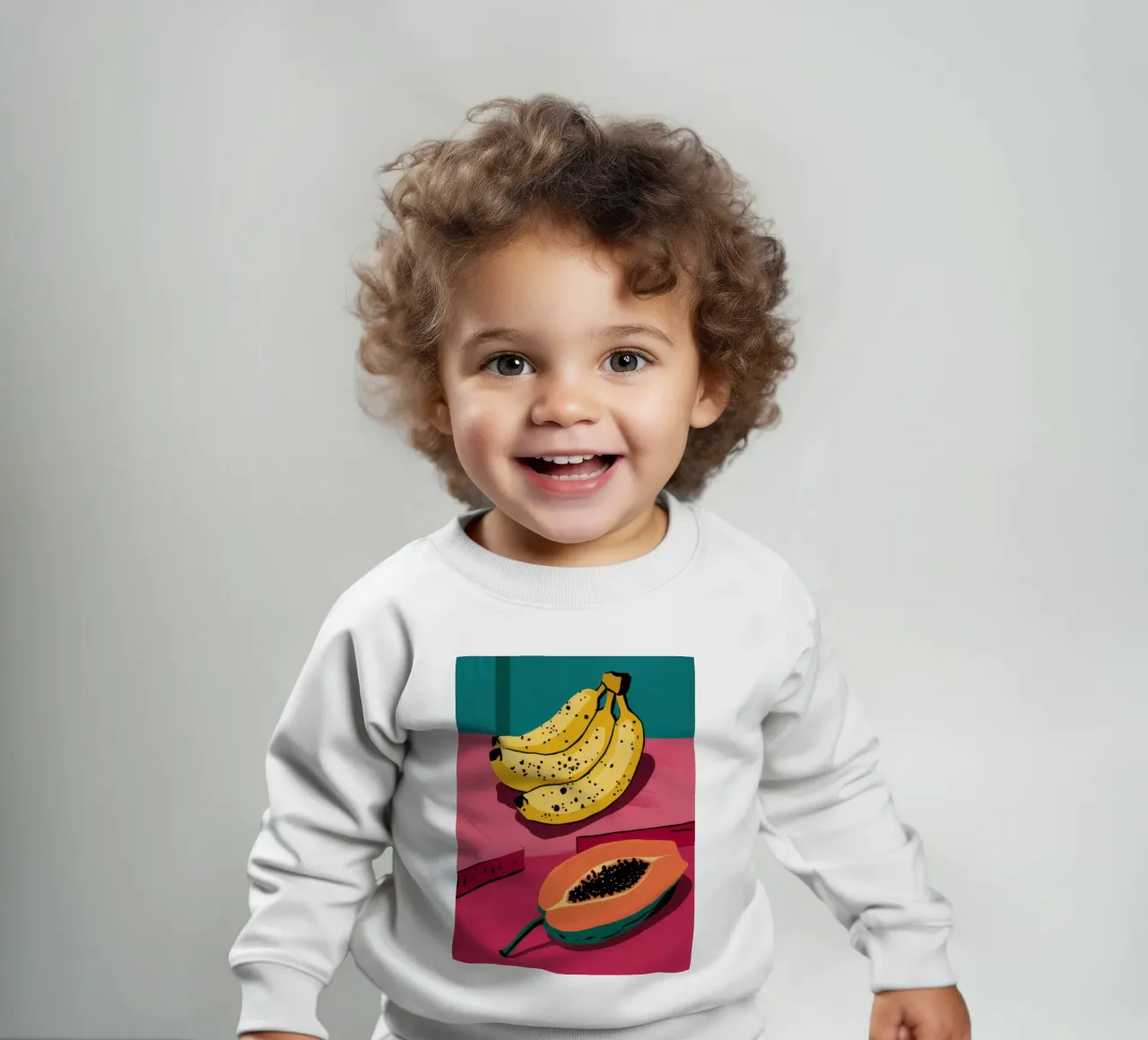 Piatto di frutta Pop Art felpa neonato da Sky Velour