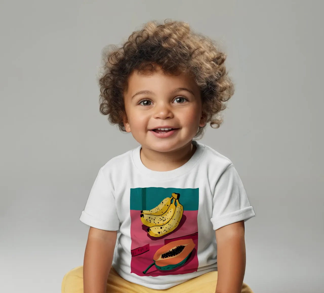 Piatto di frutta Pop Art maglietta neonato da Sky Velour