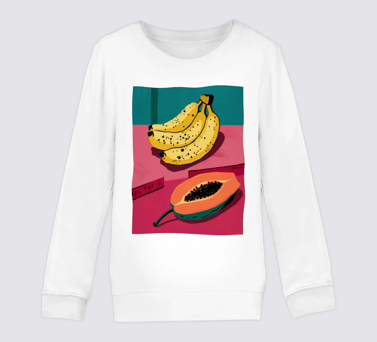 Piatto di frutta Pop Art felpa bambino da Sky Velour