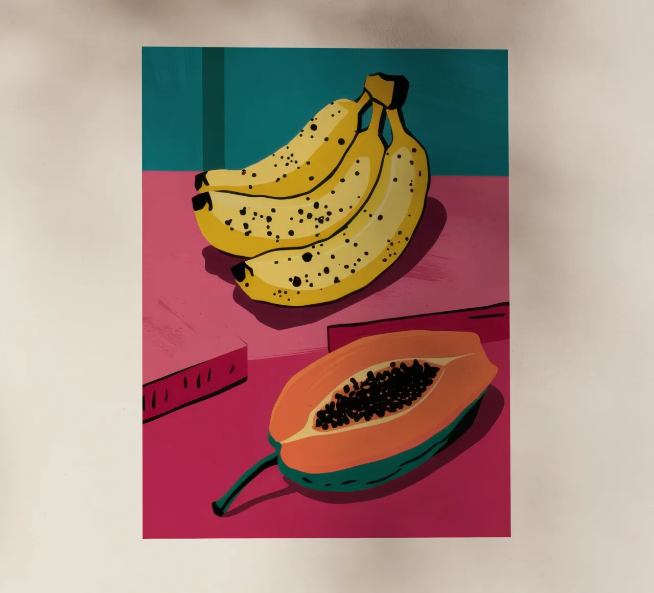 Piatto di frutta Pop Art pellicola backlit da Sky Velour