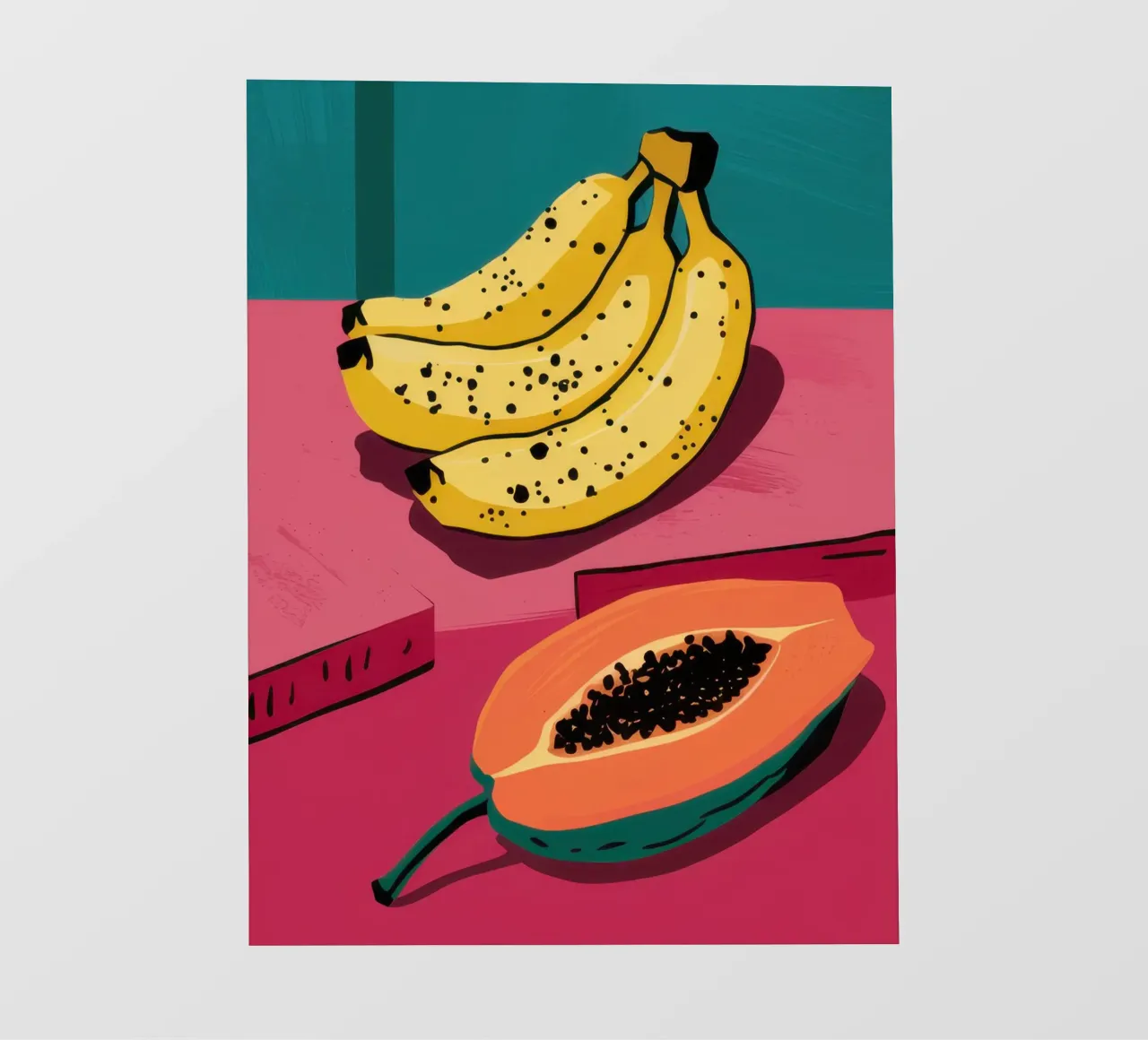 Piatto di frutta Pop Art pellicola backlit da Sky Velour