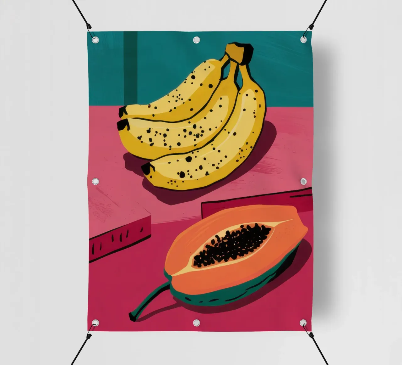 Piatto di frutta Pop Art telo in pvc da Sky Velour