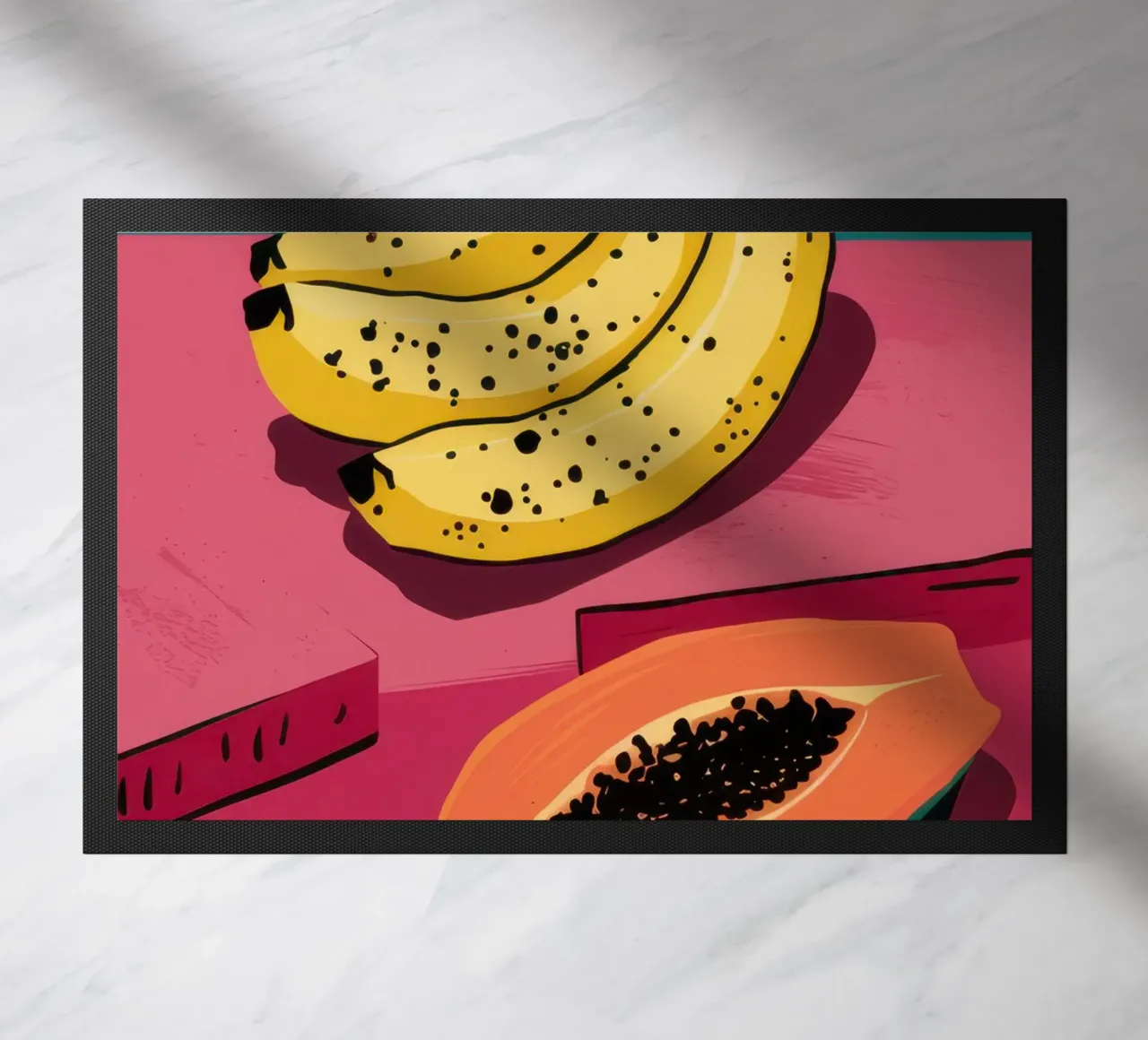 Piatto di frutta Pop Art zerbino da Sky Velour