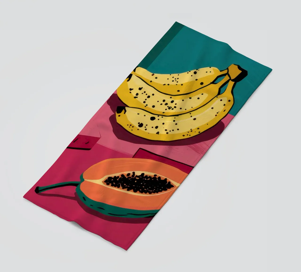 Piatto di frutta Pop Art telo mare da Sky Velour