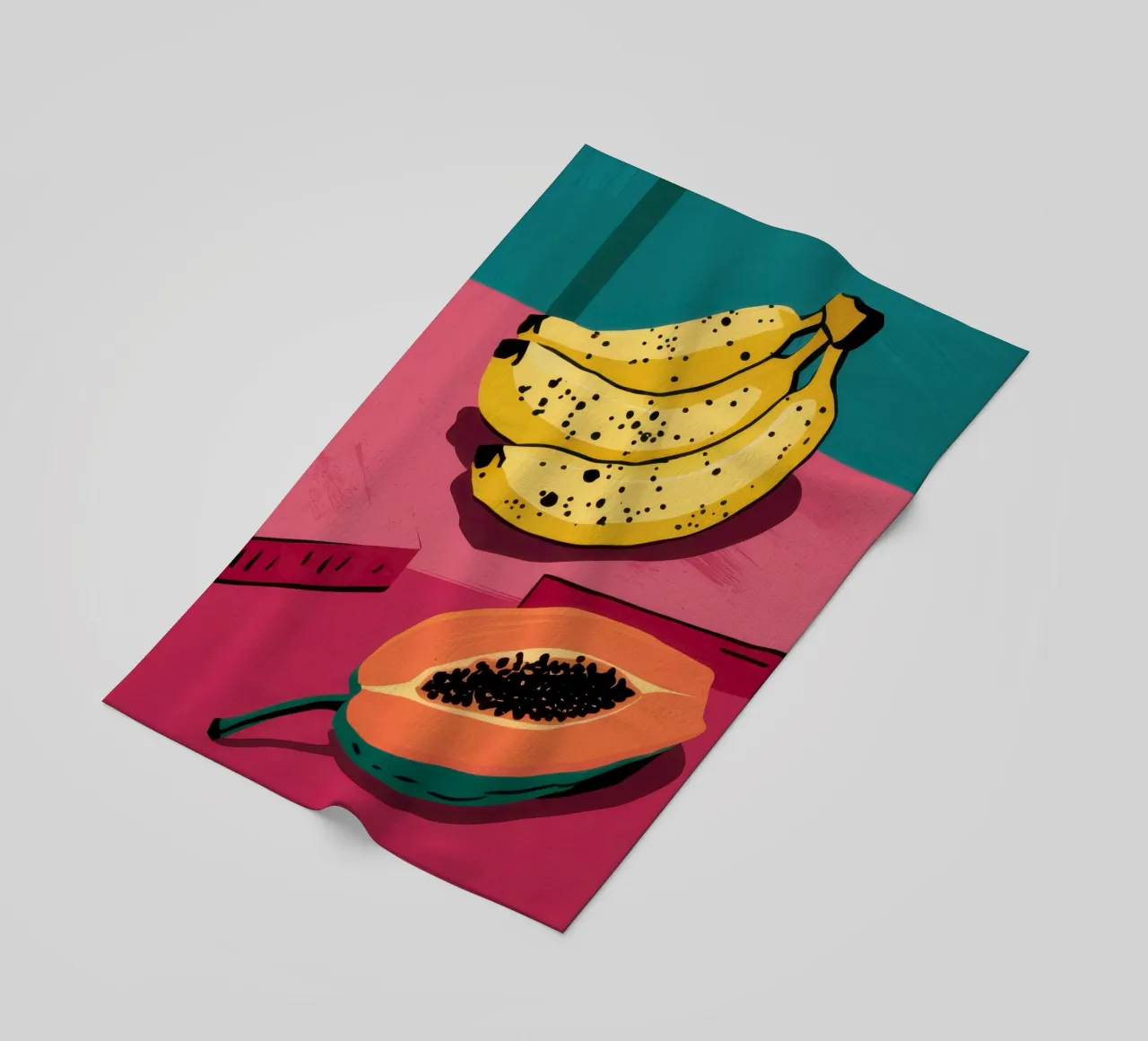 Piatto di frutta Pop Art telo mare da Sky Velour