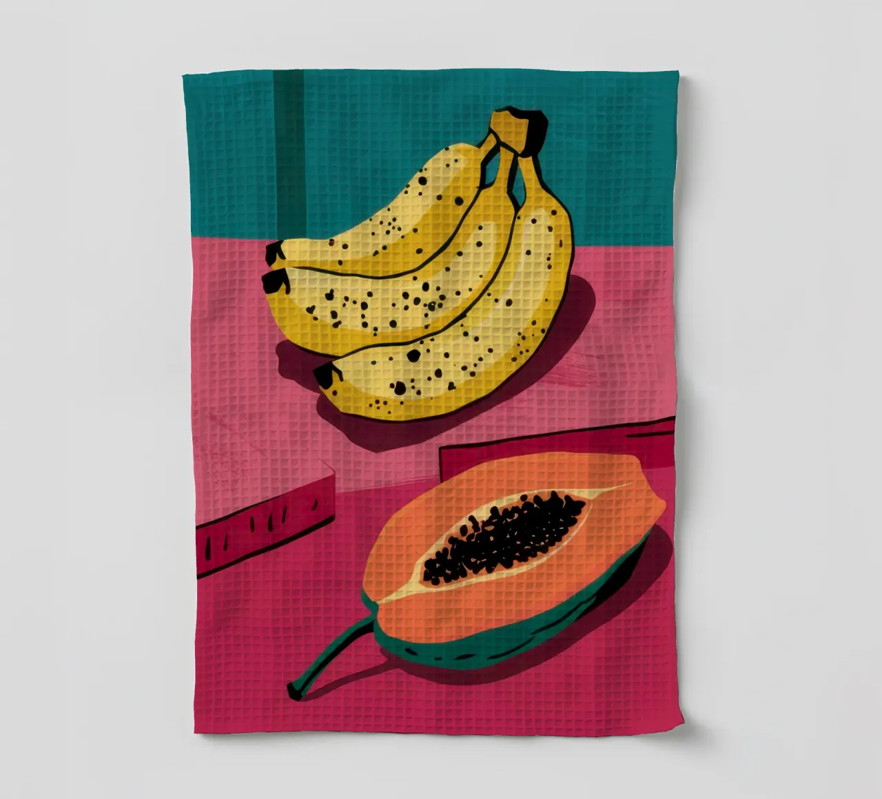 Piatto di frutta Pop Art canovaccio da cucina da Sky Velour