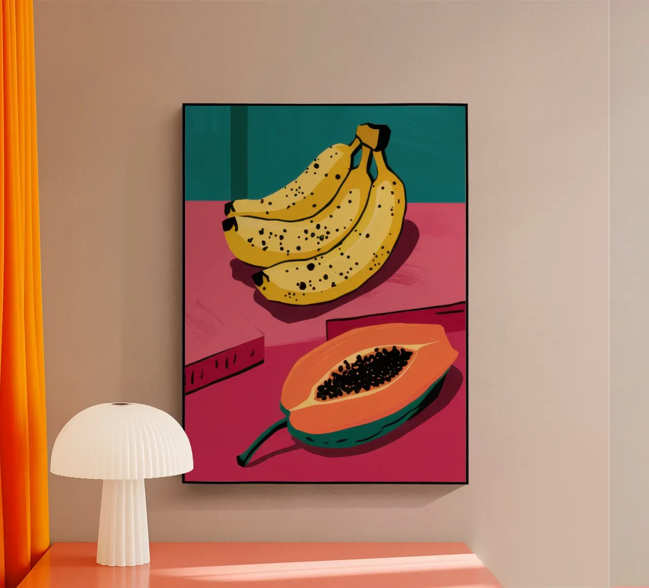 Piatto di frutta Pop Art plexiglass da Sky Velour