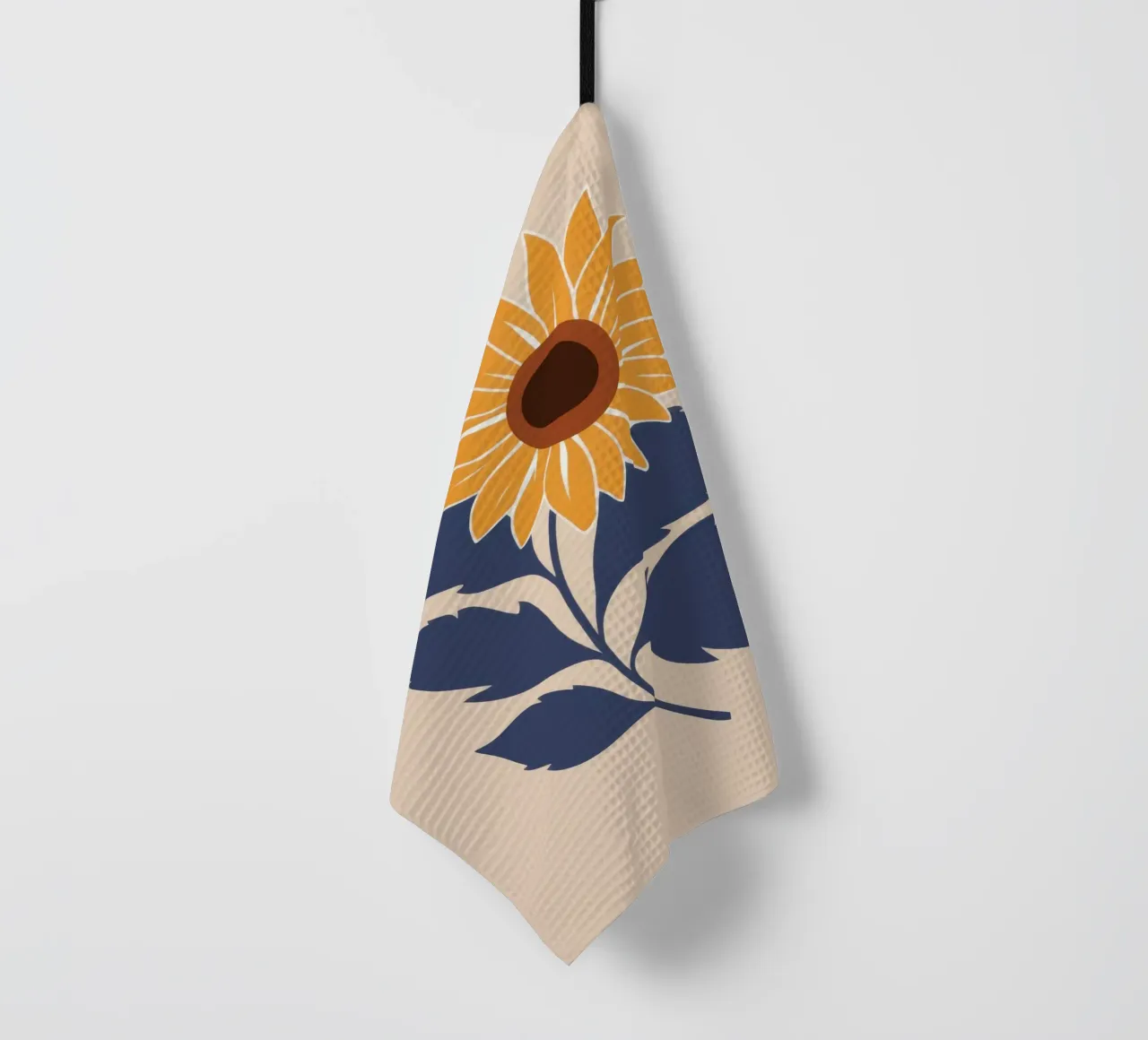 Einsame goldene Sonnenblume Geschirrtuch von Sky Velour