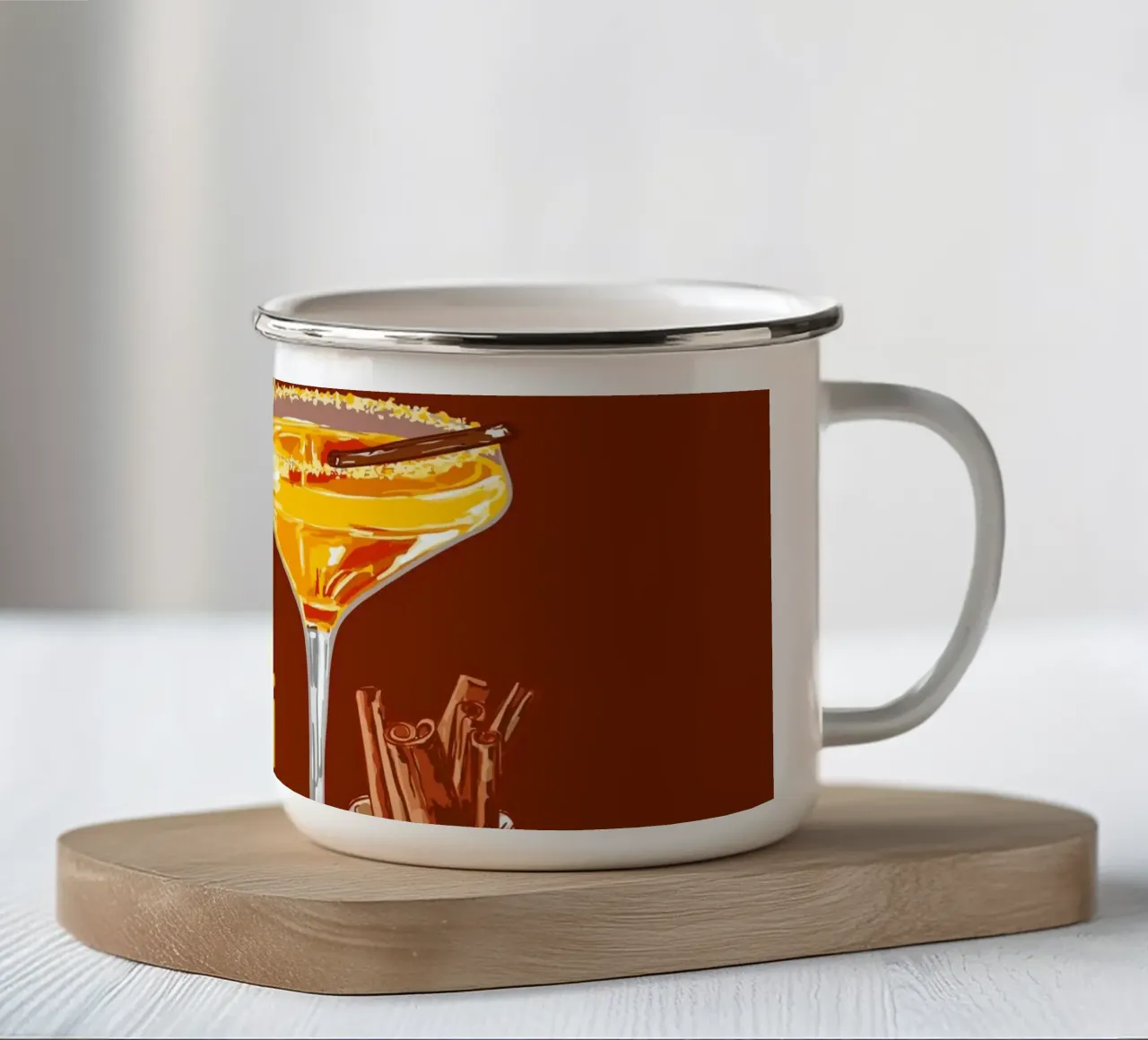 Pumpkin Spice Martini Vintage tazza in smalto da EDMPROJECT