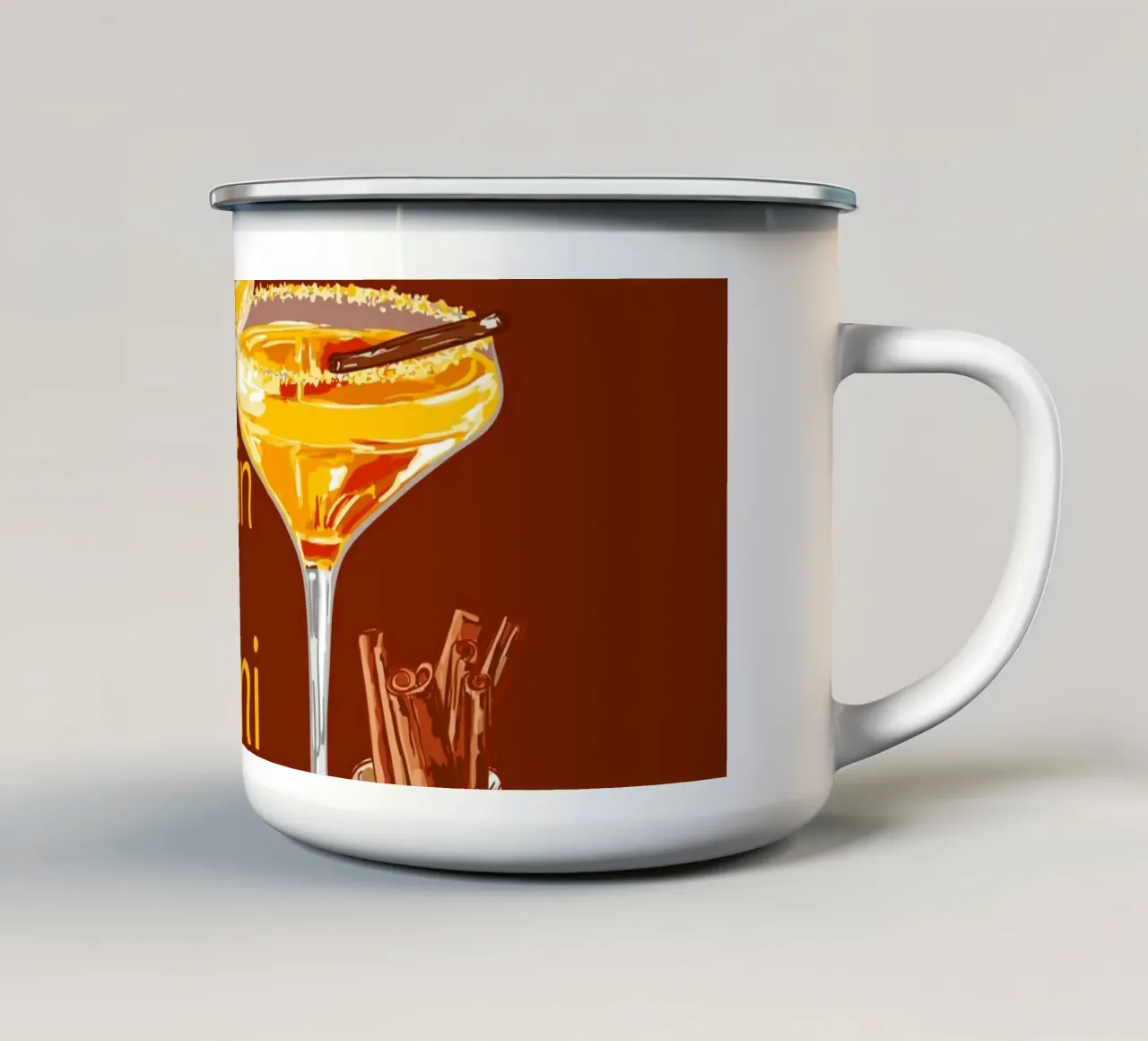 Pumpkin Spice Martini Vintage tazza in smalto da EDMPROJECT