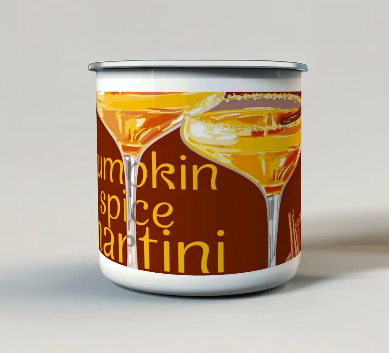 Pumpkin Spice Martini Vintage tazza in smalto da EDMPROJECT