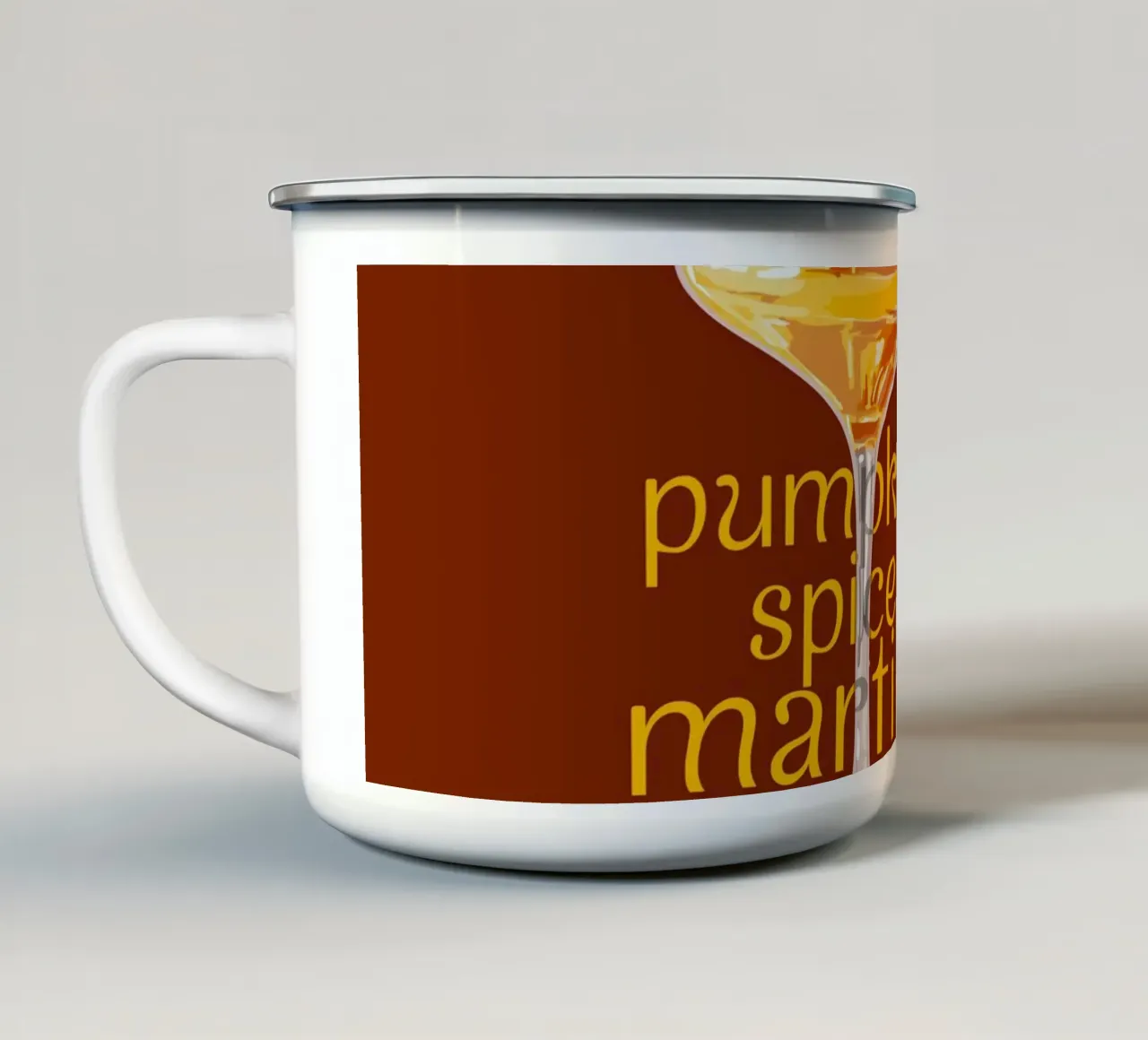 Pumpkin Spice Martini Vintage tazza in smalto da EDMPROJECT