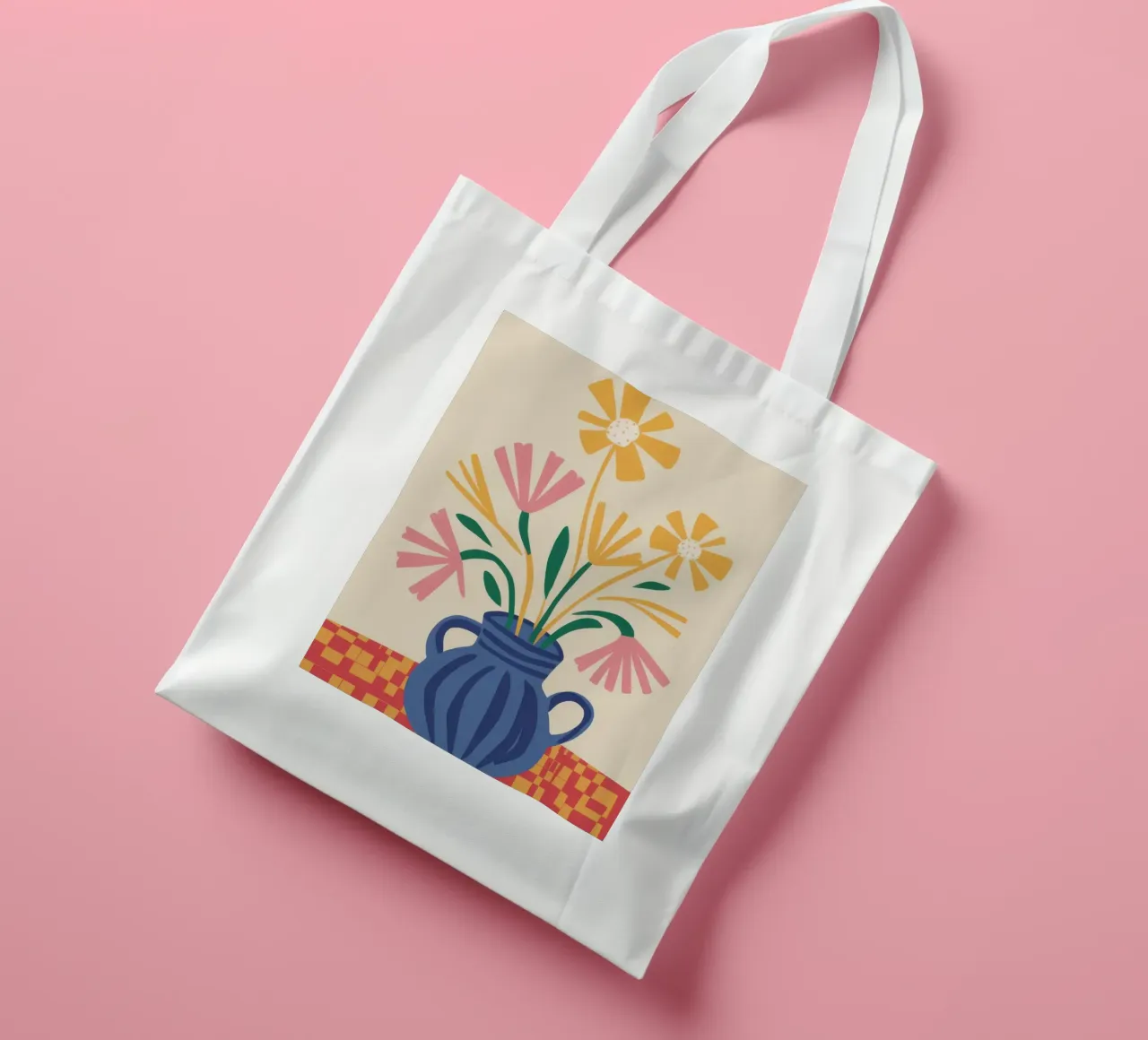 Semplice gioia floreale borsa in juta da Sky Velour