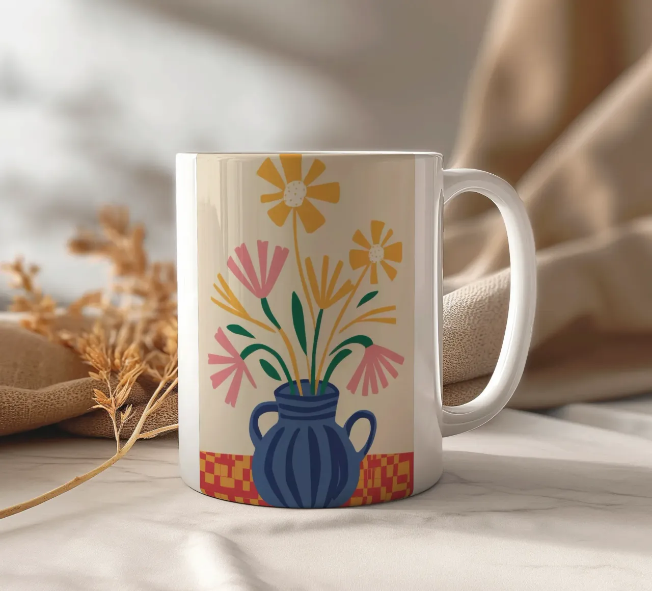 Semplice gioia floreale tazza in ceramica da Sky Velour